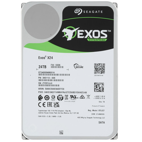 Seagate 24 ТБ Жесткий диск Seagate Exos X24 [ST24000NM001H]