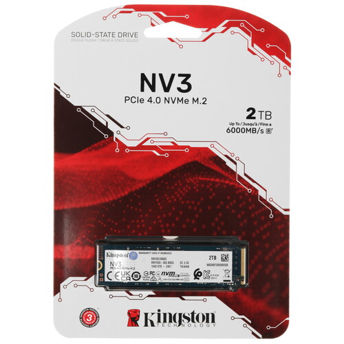 Kingston 2000 ГБ M.2 NVMe накопитель Kingston NV3 [SNV3S/2000G]