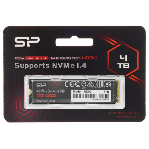 Silicon Power 4000 ГБ M.2 NVMe накопитель Silicon Power UD90 [SP04KGBP44UD9005]