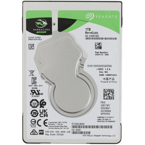 Seagate 1 ТБ Жесткий диск Seagate BarraCuda Pro [ST1000LM049]