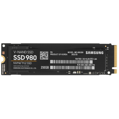 Samsung 250 ГБ M.2 NVMe накопитель Samsung 980 [MZ-V8V250BW]