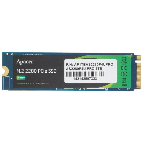 Apacer 1000 ГБ M.2 NVMe накопитель Apacer AS2280P4U PRO [AP1TBAS2280P4UPRO-1]