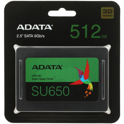 ADATA 512 ГБ 2.5" SATA накопитель ADATA SU650 [ASU650SS-512GT-R]