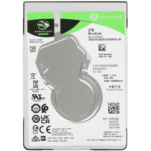 Seagate 2 ТБ Жесткий диск Seagate BarraCuda [ST2000LM015]