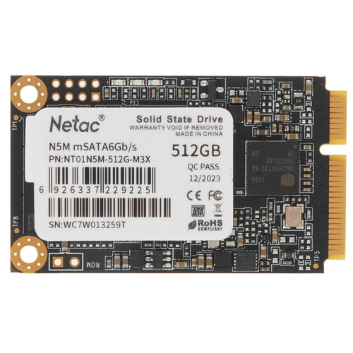 Netac 512 ГБ MSATA накопитель Netac N5M [NT01N5M-512G-M3X]