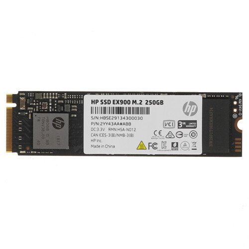 HP 250 ГБ M.2 NVMe накопитель HP EX900 [2YY43AA#ABB]