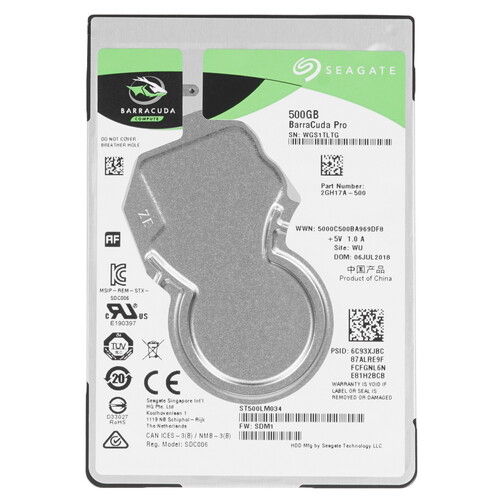 Seagate 500 ГБ Жесткий диск Seagate BarraCuda Pro [ST500LM034]