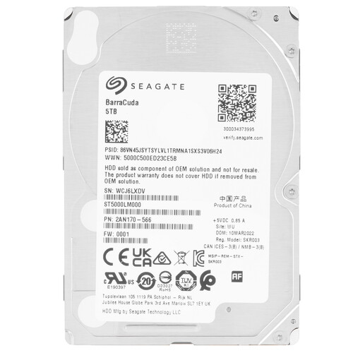 Seagate 5 ТБ Жесткий диск Seagate BarraCuda [ST5000LM000]