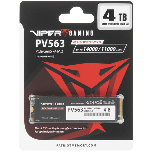 Patriot Memory 2000 ГБ M.2 NVMe накопитель Patriot Viper PV563 [PV563P4TBM28H]