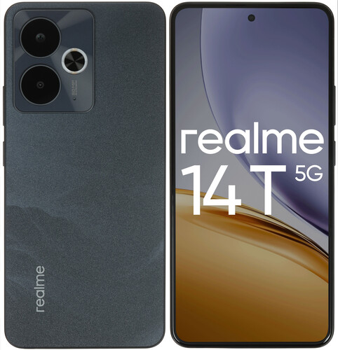 realme 6.67" Смартфон realme 14T 256 ГБ черный