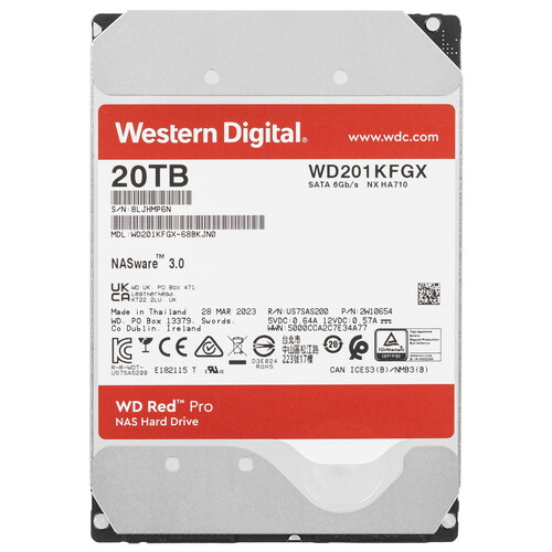 Western Digital 20 ТБ Жесткий диск WD Red Pro [WD201KFGX]
