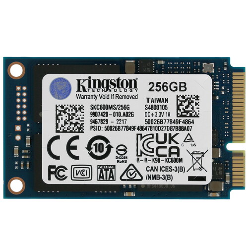 Kingston 256 ГБ MSATA накопитель Kingston KC600 [SKC600MS/256G]