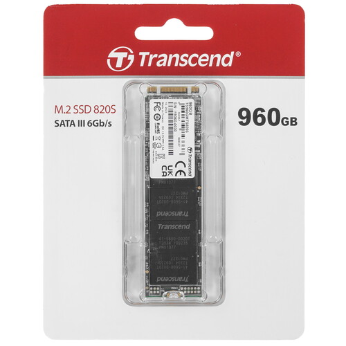 Transcend 960 ГБ M.2 SATA накопитель Transcend MTS820S [TS960GMTS820S]