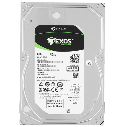 Seagate 6 ТБ Жесткий диск Seagate Exos 7E10 [ST6000NM019B]