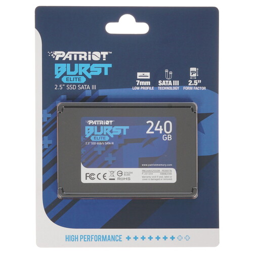 Patriot Memory 240 ГБ 2.5" SATA накопитель Patriot Burst Elite [PBE240GS25SSDR]