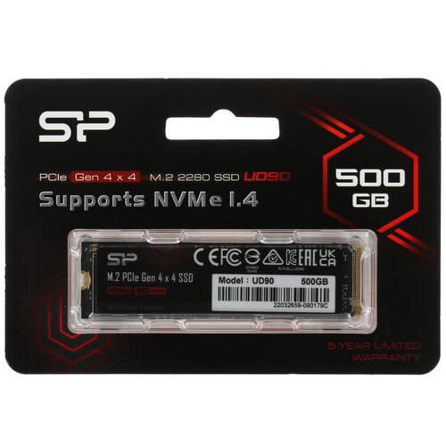 Silicon Power 500 ГБ M.2 NVMe накопитель Silicon Power UD90 [SP500GBP44UD9005]