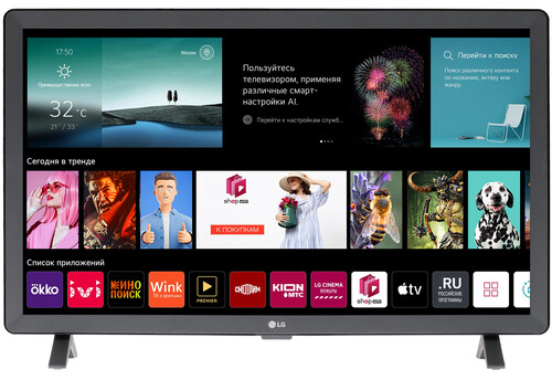 LG 24" (61 см) Телевизор LG 24TQ520S-PZ серый