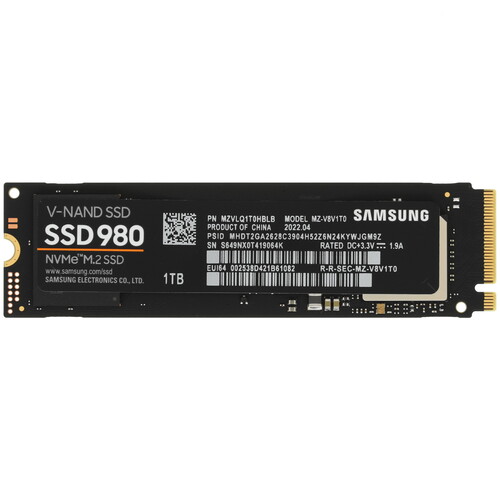 Samsung 1000 ГБ M.2 NVMe накопитель Samsung 980 [MZ-V8V1T0BW]