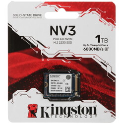 Kingston 1000 ГБ M.2 NVMe накопитель Kingston NV3 [SNV3SM3/1T0]
