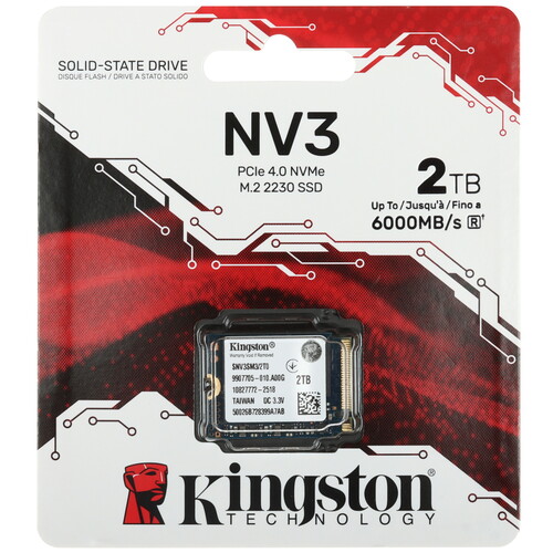 Kingston 2000 ГБ M.2 NVMe накопитель Kingston NV3 [SNV3SM3/2T0]