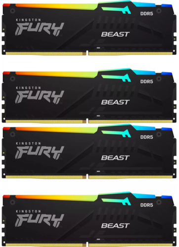 Kingston FURY Оперативная память Kingston FURY Beast Black RGB [KF560C40BBAK4-64] 64 ГБ