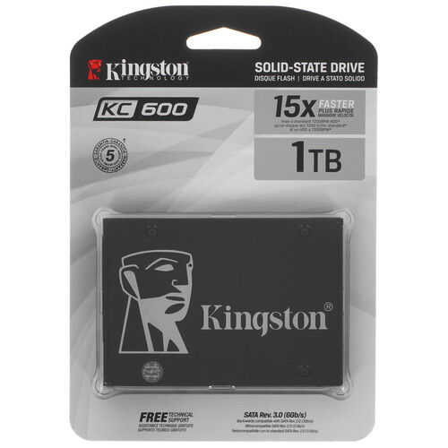 Kingston 1024 ГБ 2.5" SATA накопитель Kingston KC600 [SKC600/1024G]