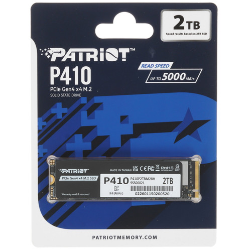 Patriot Memory 2000 ГБ M.2 NVMe накопитель Patriot P410 [P410P2TBM28H]