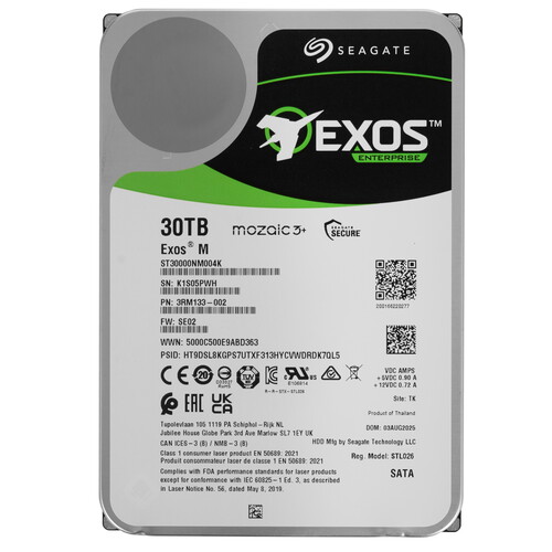 Seagate 30 ТБ Жесткий диск Seagate Exos M [ST30000NM004K]