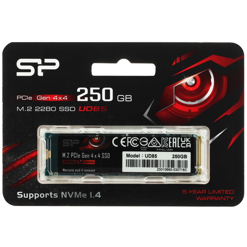 Silicon Power 250 ГБ M.2 NVMe накопитель Silicon Power UD85 [SP250GBP44UD8505]