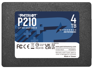 Patriot Memory 4000 ГБ 2.5" SATA накопитель Patriot Memory P210 [P210S4TB25]