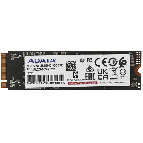 ADATA 2000 ГБ M.2 NVMe накопитель ADATA LEGEND 960 [ALEG-960-2TCS]