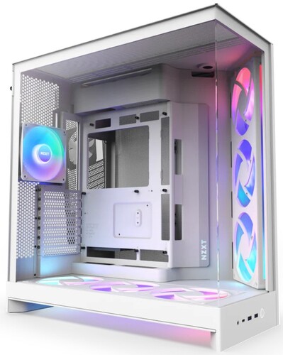 NZXT Корпус NZXT H9 Flow RGB+ (2025) [CM-H92FW-P1] белый