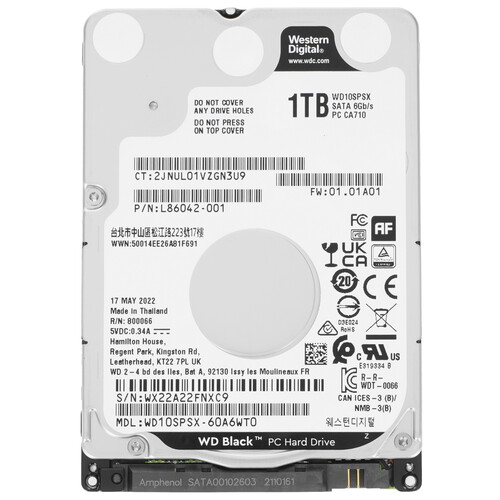 Western Digital 1 ТБ Жесткий диск WD Black [WD10SPSX]