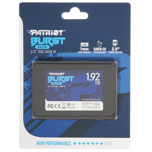 Patriot Memory 1920 ГБ 2.5" SATA накопитель Patriot Burst Elite [PBE192TS25SSDR]