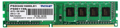 Patriot Memory Оперативная память Patriot Signature [PSD34G1600L81] 4 ГБ