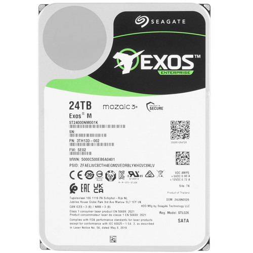Seagate 24 ТБ Жесткий диск Seagate Exos X24 [ST24000NM001K]