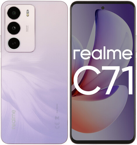 realme 6.67" Смартфон realme C71 256 ГБ фиолетовый
