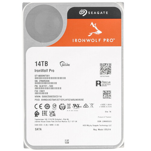Seagate 14 ТБ Жесткий диск Seagate IronWolf Pro [ST14000NT001]