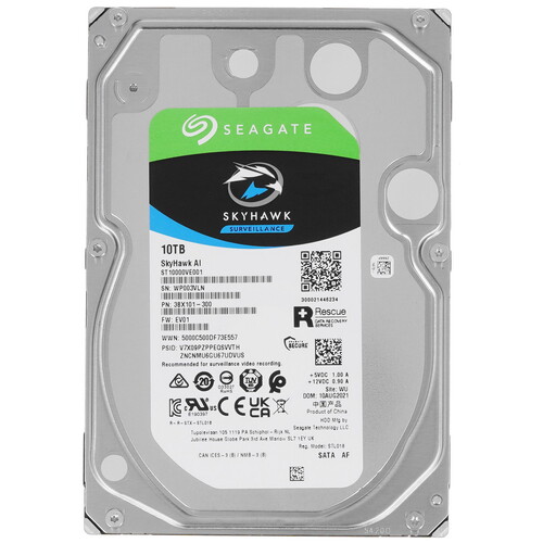 Seagate 10 ТБ Жесткий диск Seagate SkyHawk AI [ST10000VE001]