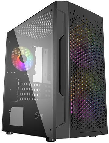 PowerCase Корпус PowerCase Mistral Micro Z3B Mesh LED [CMIMZB-L3] черный