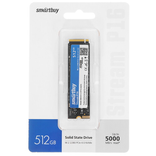 Smartbuy 512 ГБ M.2 NVMe накопитель Smartbuy Stream P16 [SBSSD512-STP16-M2P4]