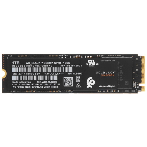 Western Digital 1000 ГБ M.2 NVMe накопитель WD Black SN850X [WDS100T2X0E]