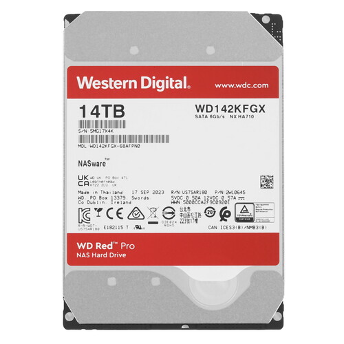 Western Digital 14 ТБ Жесткий диск WD Red Pro [WD142KFGX]