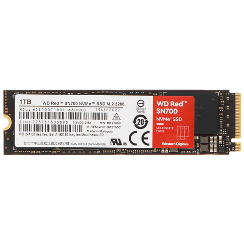 Western Digital 1000 ГБ M.2 NVMe накопитель WD Red SN700 [WDS100T1R0C]