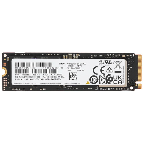 Samsung 1024 ГБ M.2 NVMe накопитель Samsung PM9A1 [MZVL21T0HCLR-00B00]