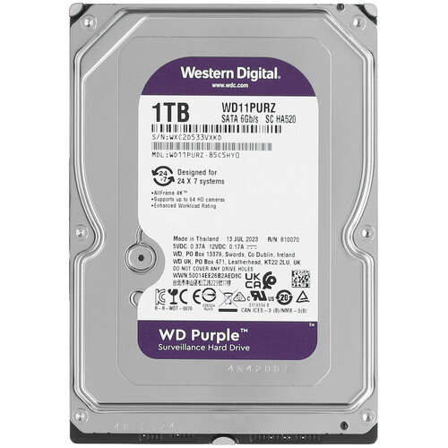 Western Digital 1 ТБ Жесткий диск WD Purple [WD11PURZ]