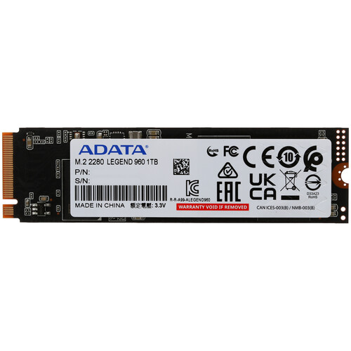 ADATA 1000 ГБ M.2 NVMe накопитель ADATA LEGEND 960 [ALEG-960-1TCS]
