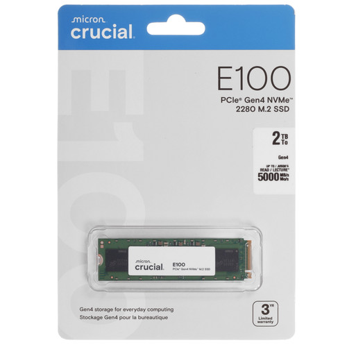 Crucial 2000 ГБ M.2 NVMe накопитель Crucial E100 [CT2000E100SSD8]