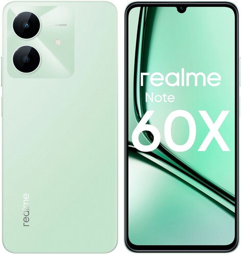 realme 6.74" Смартфон realme Note 60x 128 ГБ зеленый
