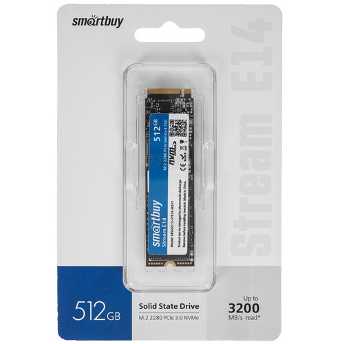 Smartbuy 512 ГБ M.2 NVMe накопитель Smartbuy Stream E14 [SBSSD512-STE14-M2P3]